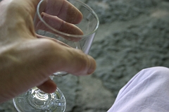 Istanbul Wine Glass and Mauve Pants